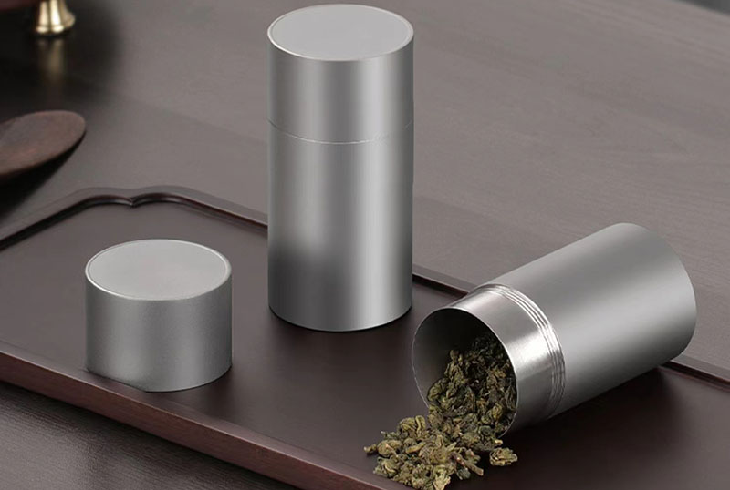純鈦的茶葉罐 純鈦的茶葉罐
